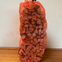 Net bag of kiln dried kindling