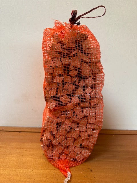 Net bag of kiln dried kindling