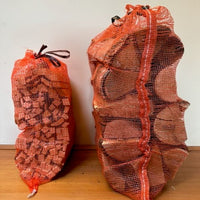 Net bag of kiln dried kindling